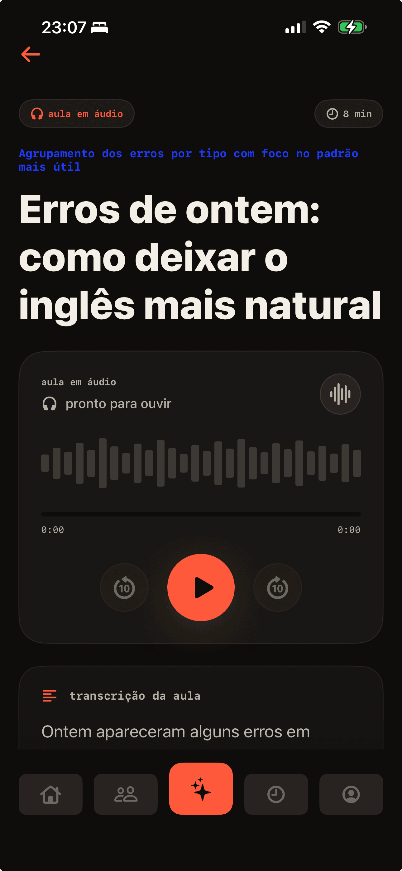 app screen · generated lesson