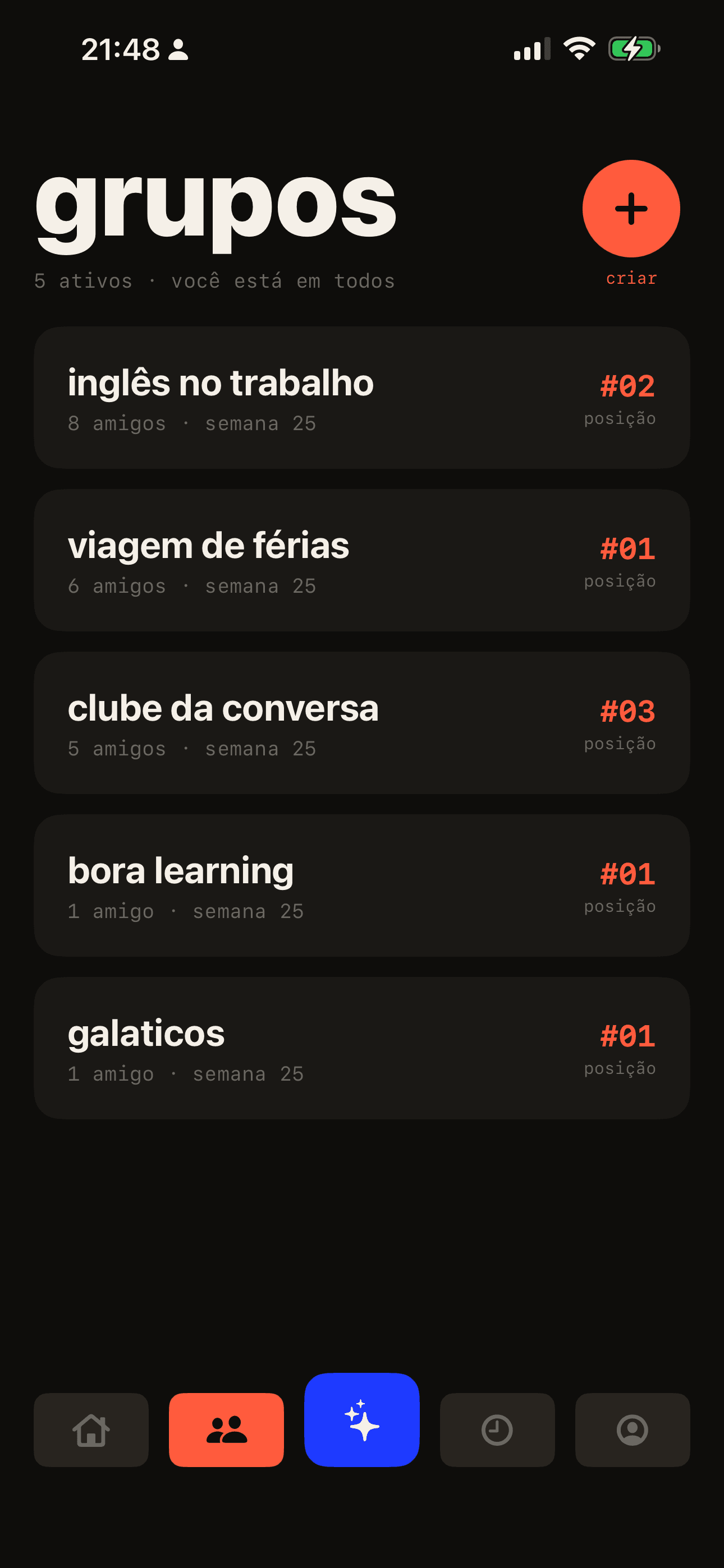 app screen · group ranking