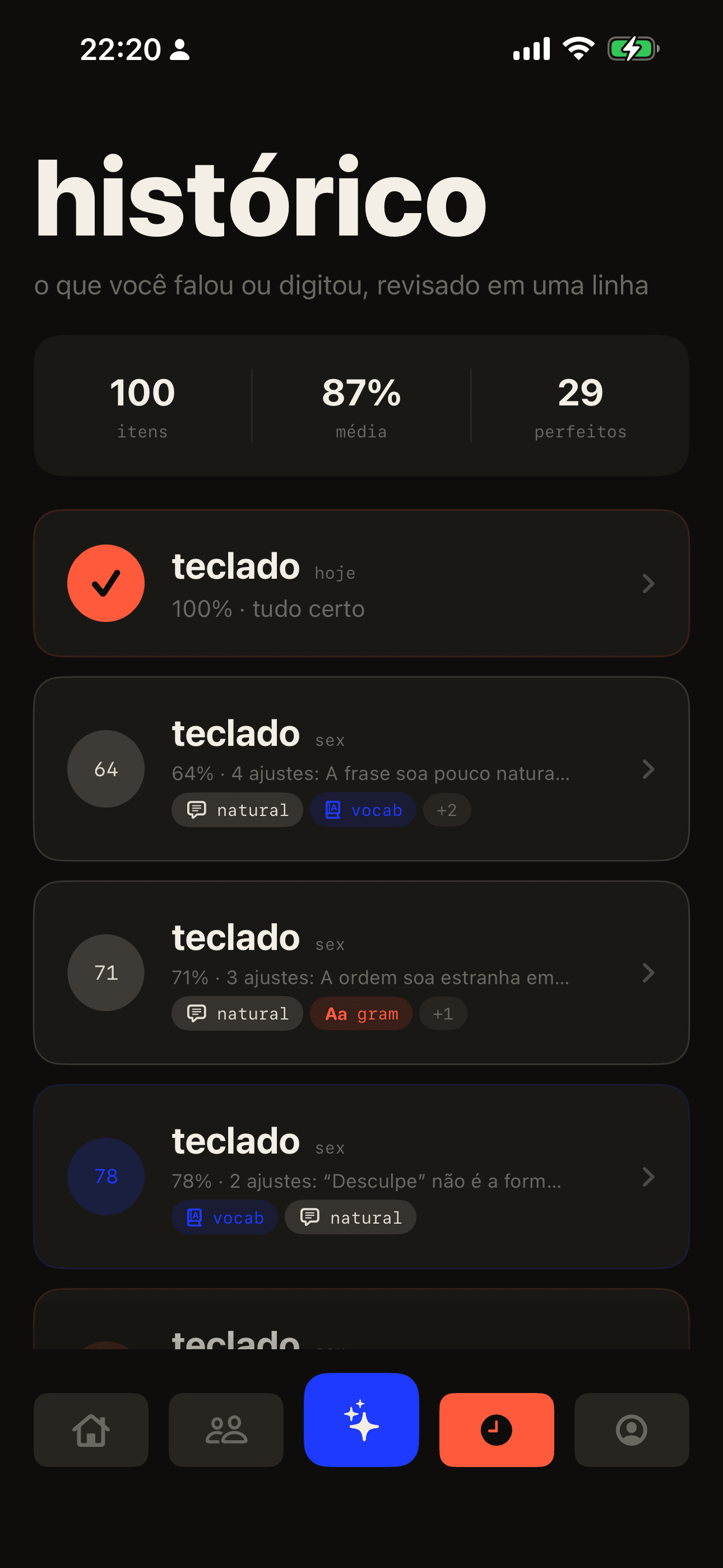 app screen · suggestion en → es
